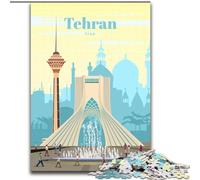 Adult Jigsaws 1000 Piece Travel to Tehran Educational Toys Unique Home Decor And Gifts for And Age 14 Years Up (26x38cm) 1000pcs