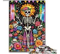 Adult Jigsaws 1000 Piece Undead Skeleton, Game Toys Every Piece Is Unique - Challenging Family Fun Game for for Age 14 (Size 50x75cm)