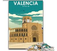 Adult Jigsaws 1000 Piece Valencia Spain Travel Art Challenging To Complete But Fun And Humorous with Matching Poster And Trivia Sheet (38x52cm) 1000pcs