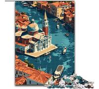 Adult Jigsaws 1000 Piece Venice from Above Educational Toys Unique Home Decor And Gifts for And Age 14 Years Up (26x38cm) 1000pcs