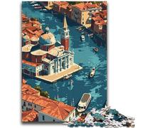 Adult Jigsaws 1000 Piece Venice from Above for And 14 Years And over Interesting Stress Reduction Gifts for Friends And Family (size 38x52cm)