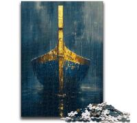 Adult Jigsaws 1000 Piece Viking Drakkar Boat Teenager Puzzles,Challenging Game Toys Wall Decoration Unique Birthday And Xmas Gifts (50x75cm)