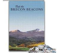 Adult Jigsaws 1000 Piece Visit Brecon Beacons Educational Family Game with Fully Interlocking Randomly Shaped Pieces (38x52cm) 1000pcs