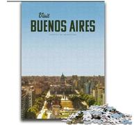 Adult Jigsaws 1000 Piece Visit Buenos Aires Educational Toys Unique Home Decor And Gifts for And Age 14 Years Up (38x52cm) 1000pcs