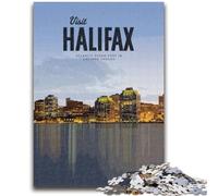 Adult Jigsaws 1000 Piece Visit Halifax 1000 Piece Puzzle,Stress Reliever Difficult Challenge Unique Home Decor And Gifts (50x75cm)