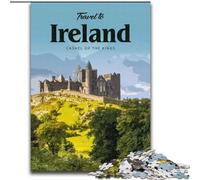 Adult Jigsaws 1000 Piece Visit Ireland Educational Family Game with Fully Interlocking Randomly Shaped Pieces (50x75cm) 1000pcs