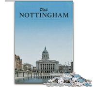 Adult Jigsaws 1000 Piece Visit Nottingham Educational Family Game with Fully Interlocking Randomly Shaped Pieces (50x75cm) 1000pcs