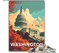 Adult Jigsaws 1000 Piece Washington Capitol Educational Toys Unique Home Decor And Gifts for And Age 14 Years Up (38x52cm) 1000pcs