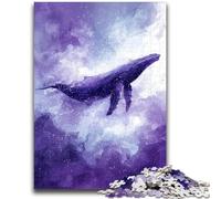 Adult Jigsaws 1000 Piece Watercolor Whale Teenager Puzzles,Learning Educational Toys Family Games Gifts for Friends And Family (26x38cm)
