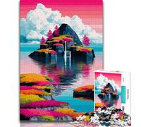 Adult Jigsaws 1000 Piece Waterfall View Teenager Puzzles,Challenging Game Toys Wall Decoration Unique Birthday And Xmas Gifts 26x38cm