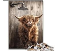 Adult Jigsaws 1000 Piece Yak Taking A Bath, Brain Teaser For Wall Decoration Unique Birthday And Xmas Gifts for for Age 14 (Size 50x75cm)