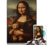 Adult Jigsaws 1000 Pieces Difficult Abstract Mona Lisa Puzzles for Adults,Game Toys Every Piece Is Unique - Challenging Family Fun Game (size 38x26cm)