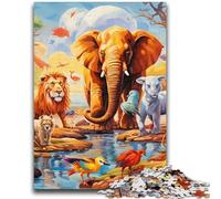 Adult Jigsaws 1000 Pieces Difficult African Animals 1000 Piece Jigsaw,Fun Activity for Home, Rainy Days Toys, Birthday Gifts (50x75cm)