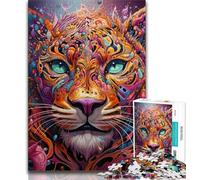 Adult Jigsaws 1000 Pieces Difficult African Leopard Adult Puzzles,Staycation Kill Time with Fully Interlocking Randomly Shaped Pieces (size 38x26cm)