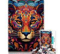 Adult Jigsaws 1000 Pieces Difficult African Leopard Puzzles for Teenagers,is Ideal As Gifts for The Whole Family Suitable for And 14 (size 75x50cm)