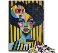 Adult Jigsaws 1000 Pieces Difficult African Woman Oil Painting for Age 14 Years And over Beautiful Design GameBeautiful Design Game Great Gift 50x75cm