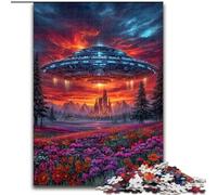 Adult Jigsaws 1000 Pieces Difficult Alien UFO,Help The Brain Exercise Addictive Toys to Cultivate Patience Perfect Decoration 50x75cm