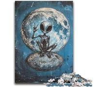 Adult Jigsaws 1000 Pieces Difficult Aliens from Outer Space 1000 Piece Puzzle,Stress Reliever Staycation Kill Time Home Decoration Toys (38x26cm)