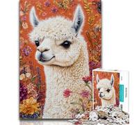 Adult Jigsaws 1000 Pieces Difficult Alpaca Art,Stress Reliever Difficult Challenge Every Piece Is Unique - Challenging Family Fun Game 38x26cm