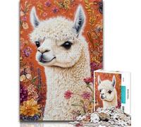 Adult Jigsaws 1000 Pieces Difficult Alpaca Art Teenager Jigsaw,Stress Reliever Staycation Kill Time Wishlist with Santa Claus (size 38x26cm)