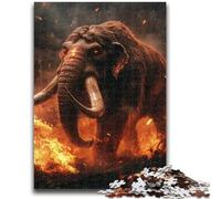 Adult Jigsaws 1000 Pieces Difficult Ancient Mammoth Puzzles,Stress Reliever Difficult Challenge Suitable for Desktop Decoration (38x26cm)