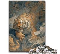 Adult Jigsaws 1000 Pieces Difficult Ancient Tiger for Age 14 Years And over Beautiful Design GameBeautiful Design Game Great Gift 26x38cm