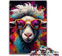 Adult Jigsaws 1000 Pieces Difficult Animal Alpaca 1000 Piece Puzzle,Interesting Stress Reduction Parent-child Interaction (26x38cm)