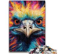 Adult Jigsaws 1000 Pieces Difficult Animal Art Ostrich Puzzles,Stress Reliever Difficult Challenge Suitable for Desktop Decoration (50x75cm)