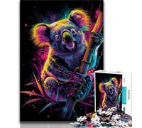Adult Jigsaws 1000 Pieces Difficult Animal Koala Teenager Jigsaw,Stress Reliever Staycation Kill Time Wishlist with Santa Claus (size 75x50cm)