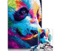 Adult Jigsaws 1000 Pieces Difficult Animal Panda Art 1000 Pieces for Adults,Stress Reliever Staycation Kill Time Parent-child Interaction (size 75x50cm)