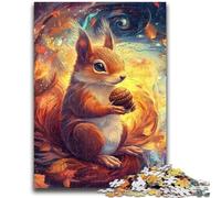 Adult Jigsaws 1000 Pieces Difficult Animal Squirrel 1000 Piece Puzzle,Interesting Stress Reduction Parent-child Interaction (50x75cm)
