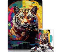 Adult Jigsaws 1000 Pieces Difficult Animal Tigers 1000 Pieces for Adults,Educational Games Wall Decoration Unique Birthday And Xmas Gifts (size 75x50cm)