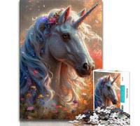 Adult Jigsaws 1000 Pieces Difficult Animal Unicorn Adult Puzzles,is Ideal As Gifts for The Whole Family Suitable for And 14 38x26cm