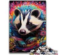 Adult Jigsaws 1000 Pieces Difficult Animals Honey Badger Teenager Jigsaw,Educational Games Wall Decoration Unique Birthday And Xmas Gifts (75x50cm)