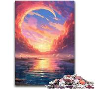 Adult Jigsaws 1000 Pieces Difficult Anime Art Landscape 1000 Piece Puzzle,Interesting Stress Reduction Parent-child Interaction (50x75cm)