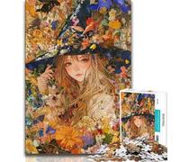 Adult Jigsaws 1000 Pieces Difficult Anime Girl,Educational Games Home Decoration Educational Game for Birthday,Chrismas (38x26cm)