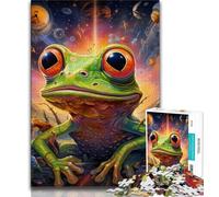 Adult Jigsaws 1000 Pieces Difficult Art Animal Frog Adult Puzzles,is Ideal As Gifts for The Whole Family Suitable for And 14 38x26cm