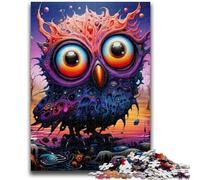 Adult Jigsaws 1000 Pieces Difficult Art Animal Owl Adult Puzzles,Educational Family Game Suitable for Desktop Decoration (50x75cm)