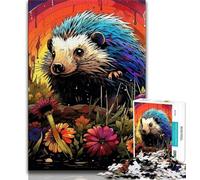 Adult Jigsaws 1000 Pieces Difficult Art Hedgehog 1000 Pieces for Adults,Stress Reliever Staycation Kill Time Parent-child Interaction (size 75x50cm)