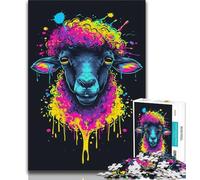 Adult Jigsaws 1000 Pieces Difficult Art Sheep Puzzles for Adults,Game Toys Every Piece Is Unique - Challenging Family Fun Game (size 75x50cm)