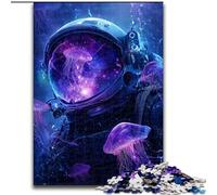 Adult Jigsaws 1000 Pieces Difficult Astronaut And Jellyfish Help The Brain Exercise Addictive Toys to Cultivate Patience Parent-child Interaction (size 50x75cm)
