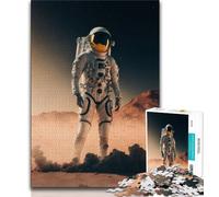 Adult Jigsaws 1000 Pieces Difficult Astronaut on New Planet Adult Puzzles,is Ideal As Gifts for The Whole Family Suitable for And 14 38x26cm