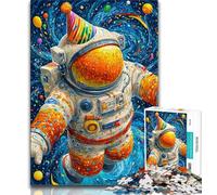 Adult Jigsaws 1000 Pieces Difficult Astronaut's Birthday,Learning Educational Toys Family Games Educational Game for Birthday,Chrismas (38x26cm)