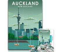 Adult Jigsaws 1000 Pieces Difficult Auckland New Zealand Art,Learning Educational Toys Family Games Educational Game for Birthday,Chrismas (75x50cm)
