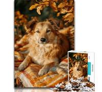 Adult Jigsaws 1000 Pieces Difficult Autumn Dog,Learning Educational Toys Family Games Educational Game for Birthday,Chrismas (75x50cm)