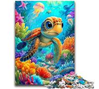 Adult Jigsaws 1000 Pieces Difficult Baby Turtle 1000 Piece Puzzle,Decompressing Intellectual Educational Toy Perfect Decoration (38x26cm)