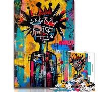 Adult Jigsaws 1000 Pieces Difficult Basquiat-style Art Jigsaw,Brain Intelligence Challenge Addictive Toys for Home Decoration (size 38x26cm)