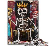 Adult Jigsaws 1000 Pieces Difficult Basquiat-style King Skull Educational Games DIY Toys for Is Ideal As A Gift for The Whole Family 38x26cm