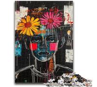 Adult Jigsaws 1000 Pieces Difficult Basquiat-style Poppy Skull 1000 Piece Puzzle,is Ideal As Gifts for The Whole Family Suitable for And 14 (38x26cm)