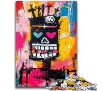 Adult Jigsaws 1000 Pieces Difficult Basquiat-style Robot 1000 Piece Puzzle,Decompressing Intellectual Educational Toy Perfect Decoration (75x50cm)